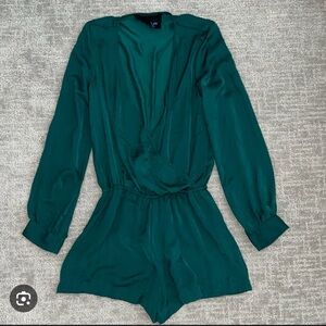 Blue Life Green Silk Romper